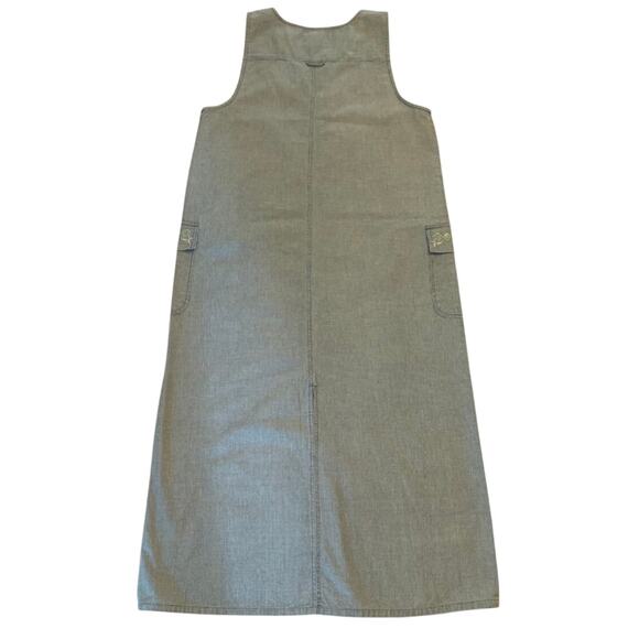 Baxter & Wells Womens Dress Jumper Sz. Large Sleeveless Midi Pockets Embroidery - Picture 7 of 10